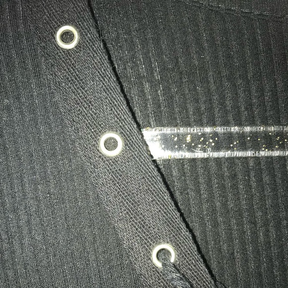 Windsor flowy black long sleeve mini dress - Picture 3 of 5